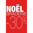 Affiche "Braderie Noël -30%"