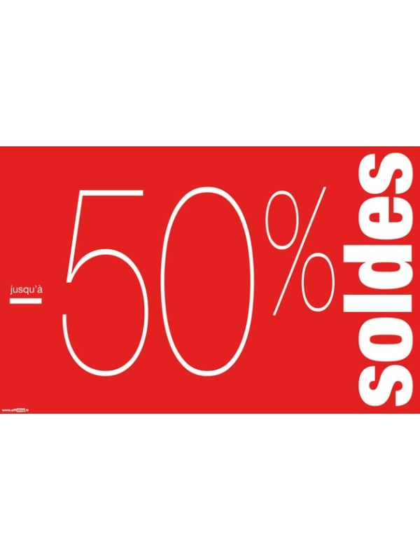 Affiche "Soldes -50%" style 2