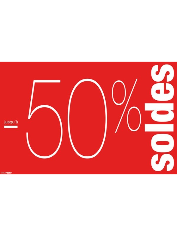 Affiche Soldes -50%