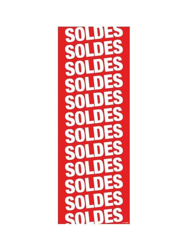 Bandeaux vertical "soldes, soldes..."