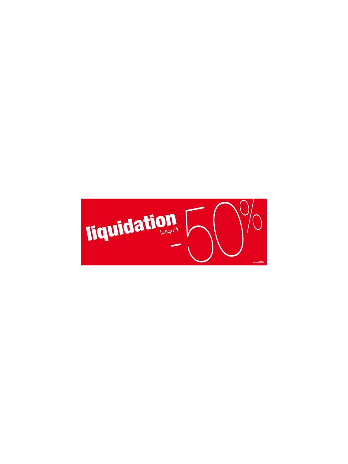 Bandeaux "liquidation -50%"