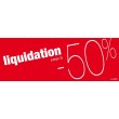 Bandeaux "liquidation -50%"