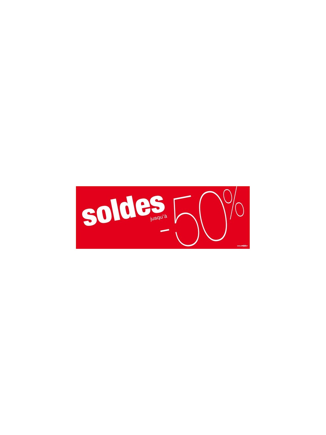 Bandeaux "soldes -50%"