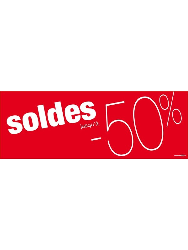 Bandeaux "soldes -50%"