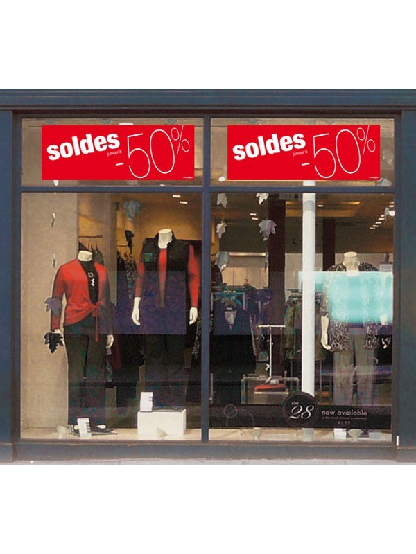 Bandeaux "soldes -50%" 60x21