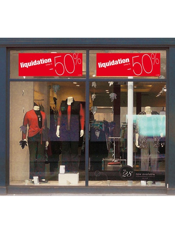Bandeaux "liquidation -50%" 60x21