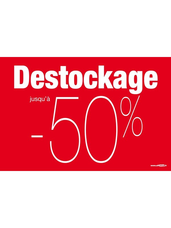 Affiche "destockage -30%"