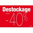 Affiche "destockage -40%"