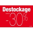 Affiche "destockage -50%"
