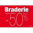 Affiche "braderie -50%"