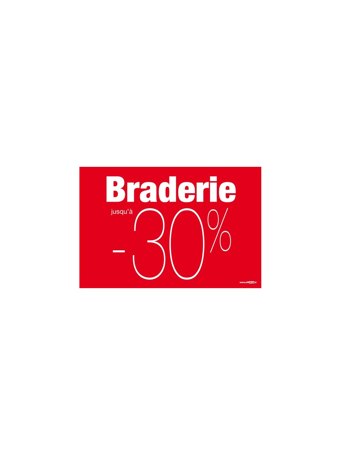 Affiche "braderie -40%"