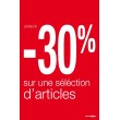 Affiche "sélection -30%"