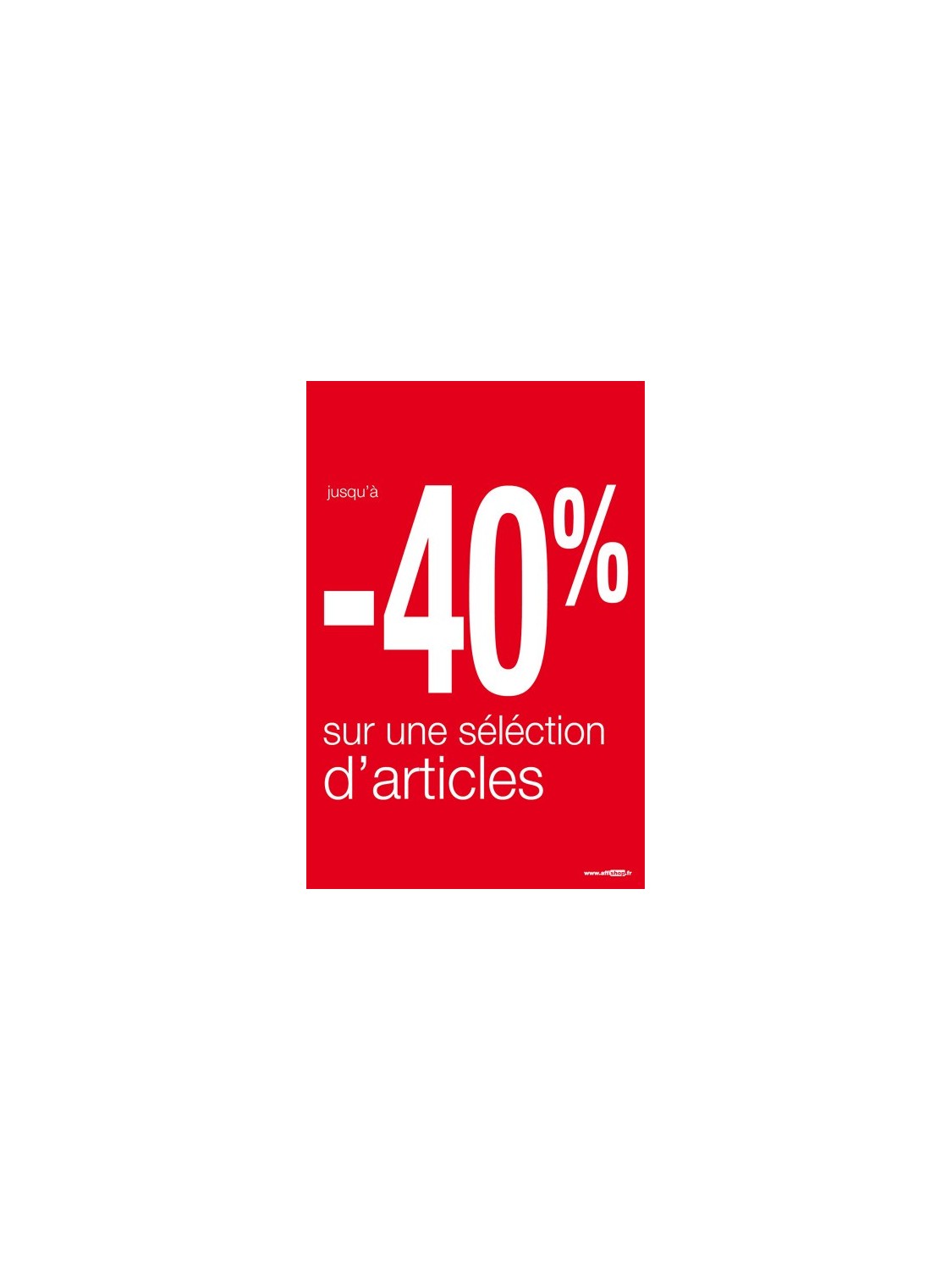 Affiche "sélection - 40%"