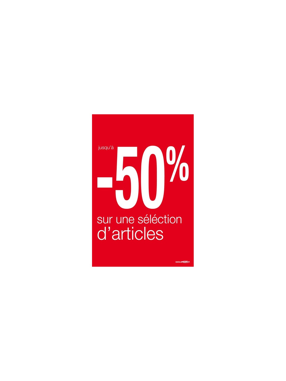 Affiche "sélection -50%"