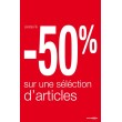 Affiche "sélection -50%"