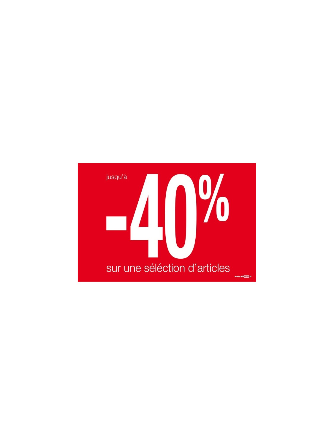 Affiche "sélection - 40%"