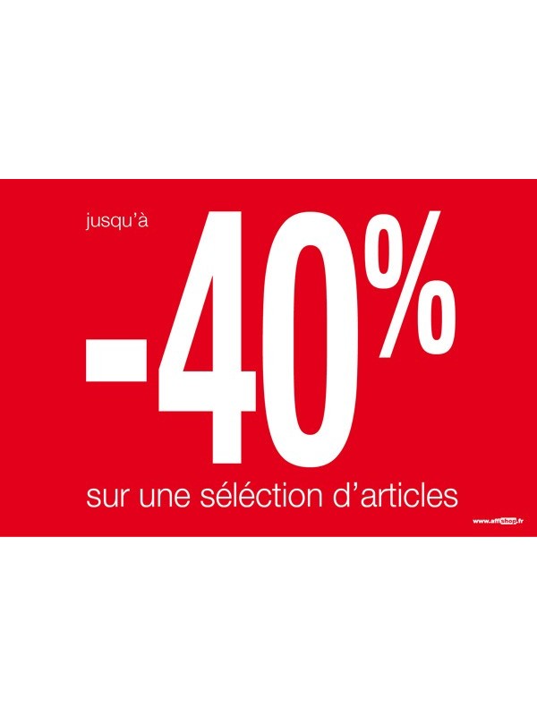 Affiche "sélection - 40%"
