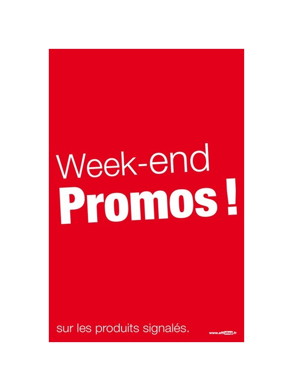 Affiche "week-end promos"