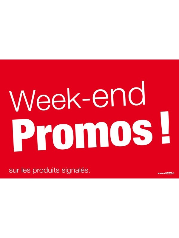 Affiche "week-end promos"