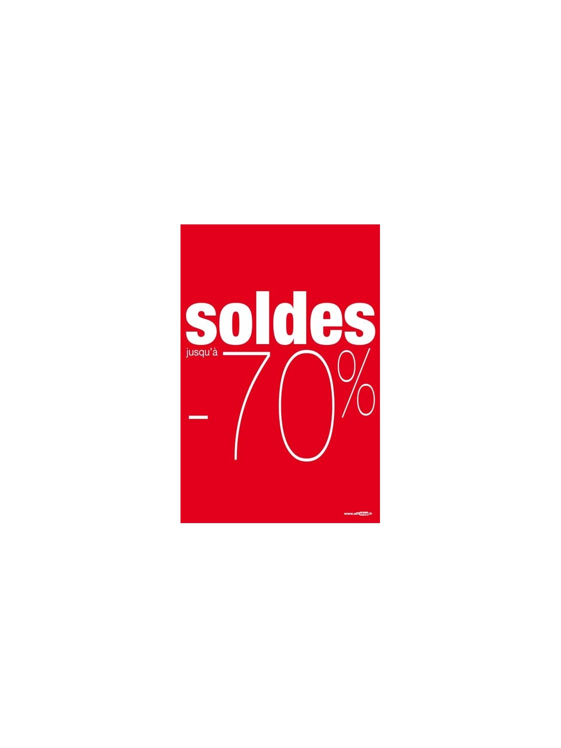 Affiche soldes -70%