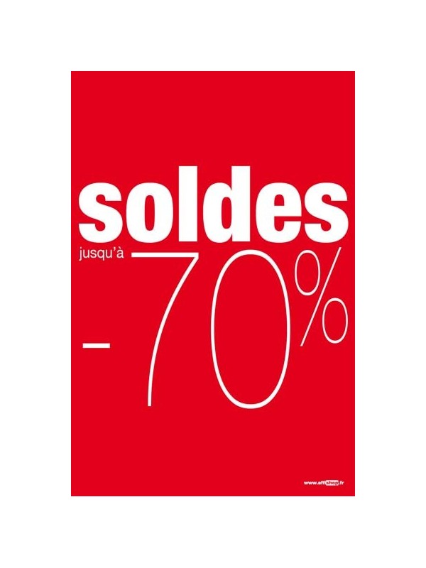 Affiche soldes -70%