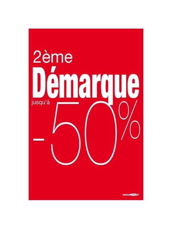 Affiche 2eme démarque -50%