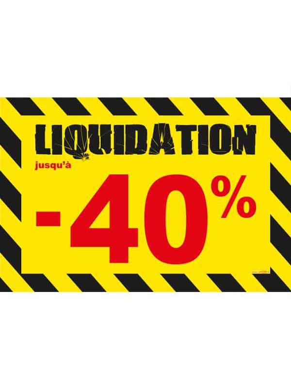 Affiche liquidation -40 % "Thème Chantier"