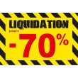 Affiche liquidation -70 % "Thème Chantier"