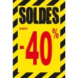 Affiche soldes -40 % "Thème Chantier"