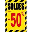 Affiche soldes -50 % "Thème Chantier"