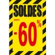 Affiche soldes -60 % "Thème Chantier"