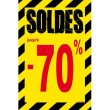 Affiche soldes -70 % "Thème Chantier"