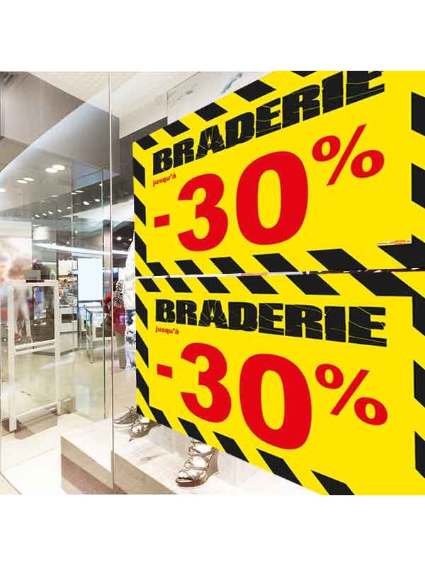 Affiche braderie -30 % "Thème Chantier"