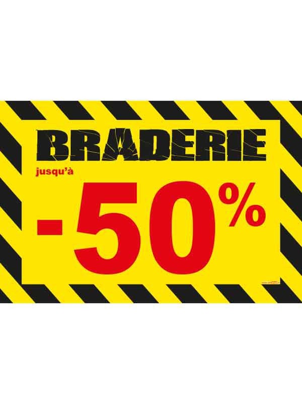 Affiche braderie -50 % "Thème Chantier"