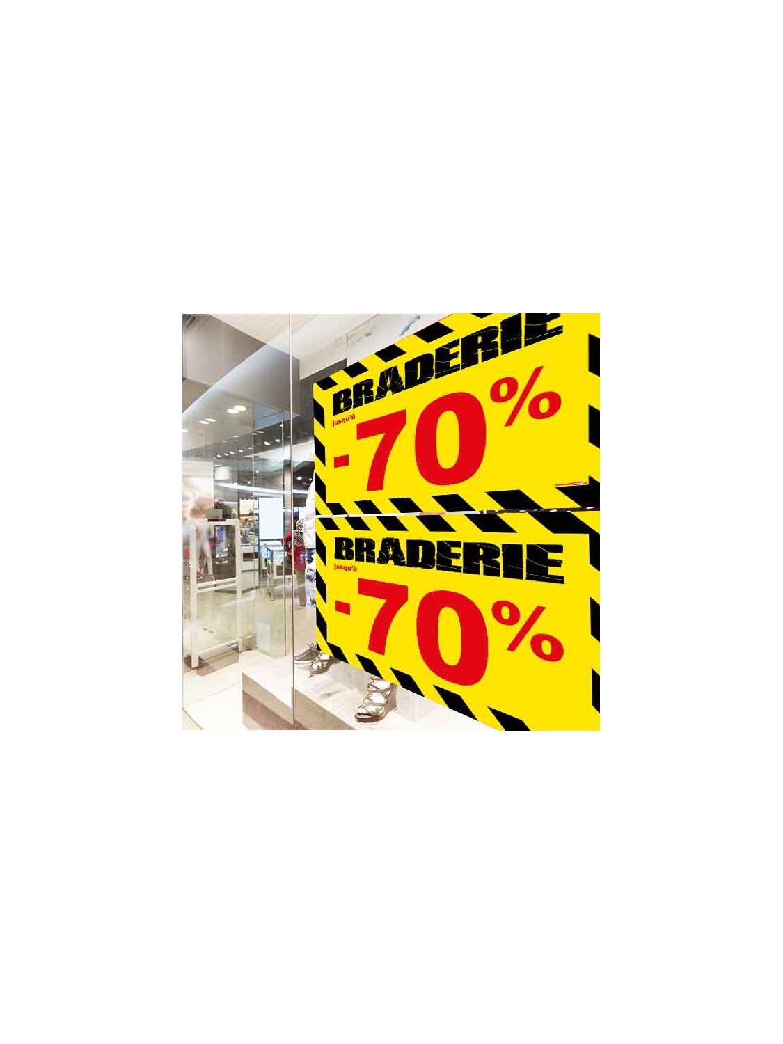 Affiche braderie -70 % "Thème Chantier"