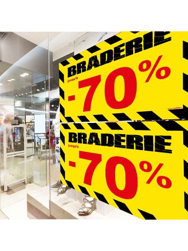 Affiche braderie -70 % "Thème Chantier"