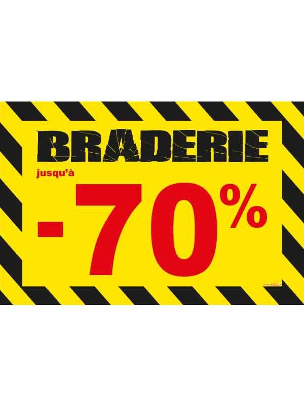 Affiche braderie -70 % "Thème Chantier"