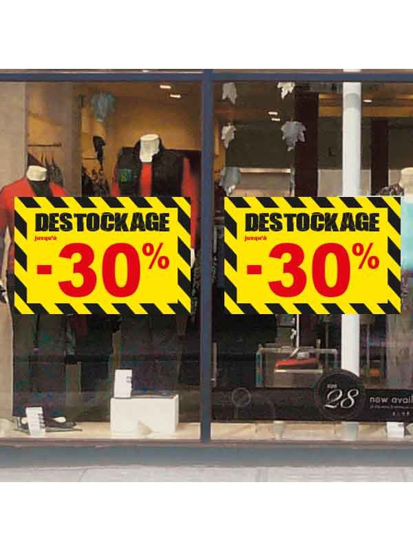 Affiche destockage -30 % "Thème Chantier"