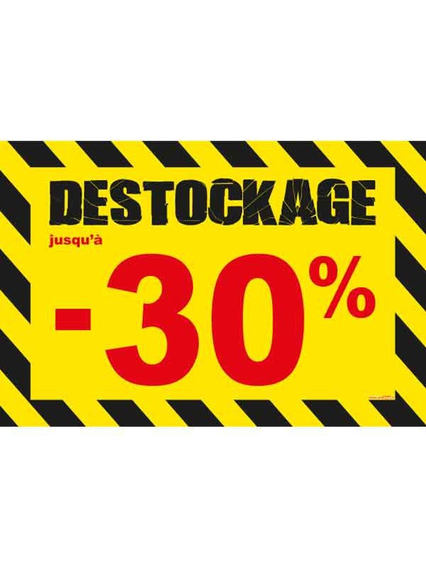 Affiche destockage -30 % "Thème Chantier"