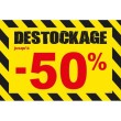 Affiche destockage -50 % "Thème Chantier"