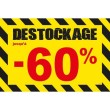 Affiche destockage -60 % "Thème Chantier"