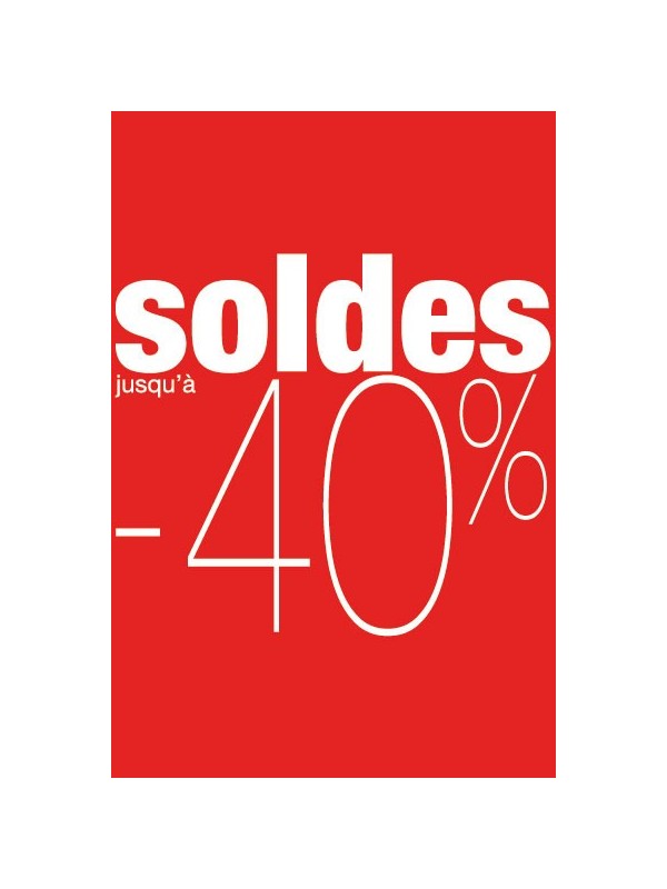 Affiche "soldes -40%" rouge