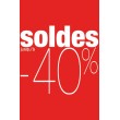 Affiche "soldes -40%" rouge