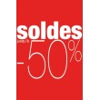 Affiche "soldes -50%" rouge