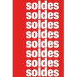 Affiche "soldes, soldes..." rouge