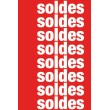 Affiche "soldes, soldes..." rouge