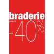 Affiche "braderie -40%" rouge