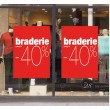 Présentation affiche "braderie -40%"
