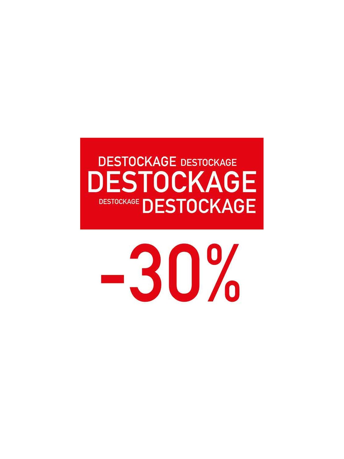Affiche "Destockage -30"