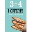 Affiche Boulangerie "4 pour 3 achetées"